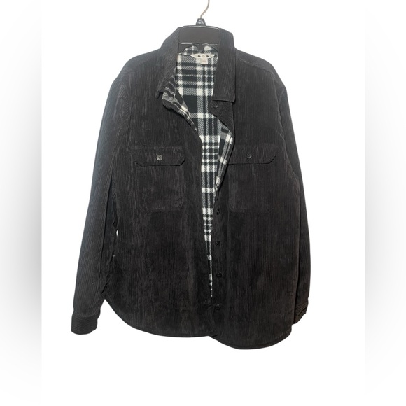 Three Dots Jackets & Blazers - Three Dots Women’s Black Corduroy Jacket Large Flannel Lined Made in USA